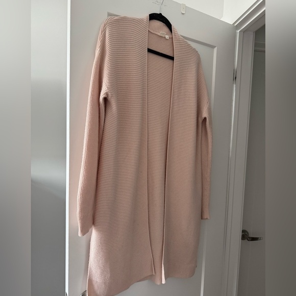 Gap blush powder pink long merino cardigan sweater - size Medium (M) - Picture 1 of 4